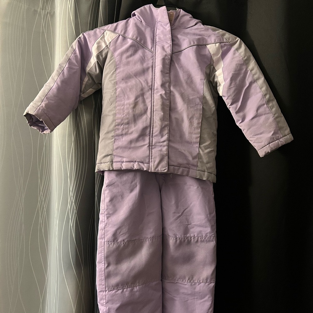 Fresh Lavender and Gray Kids Puffer Set